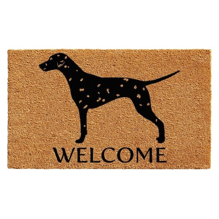 Configuracion 17 x 29 in. Dalmatian Rectangular Doormat Natural & Black CO3360822